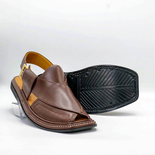 Smart Zalmi 012 Brown Simple Chappal
