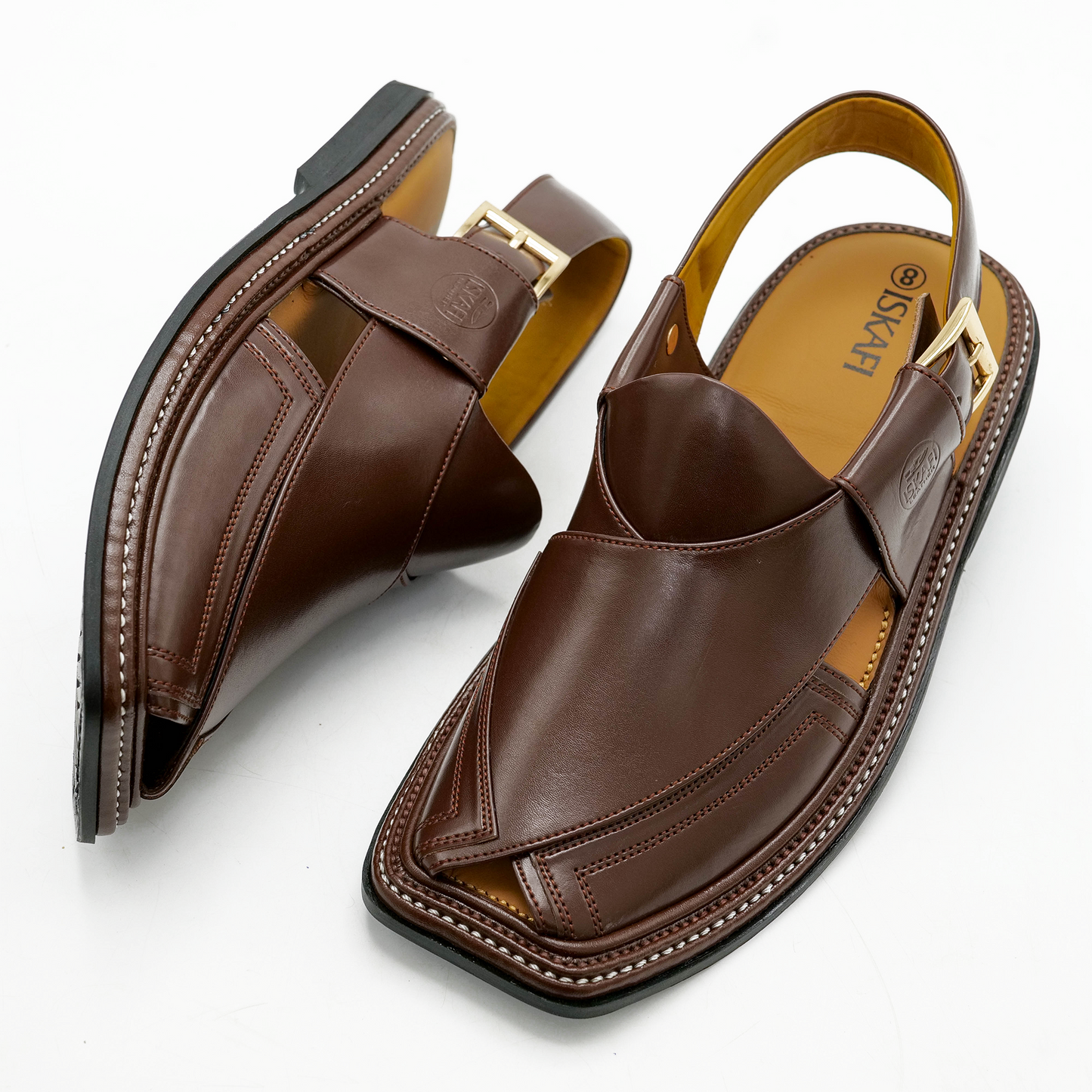 Smart Zalmi 012 Brown Simple Chappal